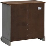 vidaXL Bivak HALDEN z drsnimi vrati sive barve 80x40x80 cm masivni les | Shoptok.si