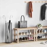  2-u-1 stalak za cipele s klupom na vrhu od masivne jelovine | shoptok.hr