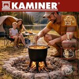 Kaminer emajlirani kotao od lijevanog željeza 8 l s poklopcem Slike