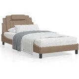  Okvir kreveta s LED svjetlom cappuccino 100x200 cm umjetna koža Cijene
