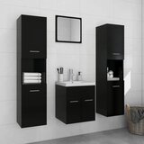 vidaXL Set kupaonskog namještaja od iverice crni | shoptok.hr