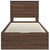  Konstrukcija postelje Rjav hrast 90 x 200 cm Inženirsko leseno, (5000121592) | Shoptok.si