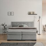 MID.YOU POSTELJA BOXSPRING x , leseni material siva | Shoptok.si