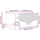  Kava Stol Dimljeni hrast 49 x 50 x 37 cm Konstruirano drvo | shoptok.hr