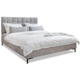 Miuform Svetlo siva oblazinjena zakonska postelja z letvenim dnom 180x200 cm Eve – | Shoptok.si