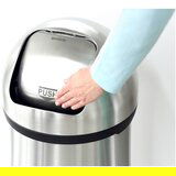 Brabantia Jeklen koš za smeti v mat srebrni barvi 60 l Push Bin – | Shoptok.si