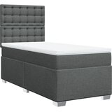  Krevet s oprugama i madracem tamnosivi 100 x 200 cm od tkanine | shoptok.hr