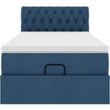 vidaXL Otomanski posteljni okvir z vzmetnico moder 90x190 cm blago, (21611471) | Shoptok.si