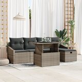 vidaXL 6-dijelni vrtni set sofe s jastučićima Siva Polu Ratan | shoptok.hr