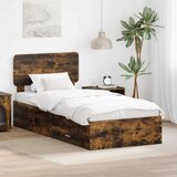  Okvir za krevet s uzglavljem Dimljeni hrast 75 x 190 cm | shoptok.hr