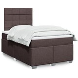 Maison Chic Box spring postelja - Vzmetna postelja z vzmetnico temno rjav 120x200 cm blago SL11516, (21905495) | Shoptok.si