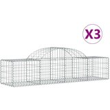  Lučne gabionske košare 3 kom 200x50x40/60 cm pocinčano željezo | shoptok.hr