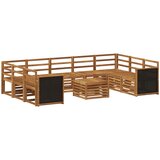  Set vanjskih sofa 10 kom. Prirodna Čvrsto drvo akacije | shoptok.hr