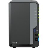 Synology DS224+,Tower, 2-bays 3.5'' sata hdd/ssd, cpu intel celeron J4125 4-core (4-thread) 2.0 ghz, burst up to 2.7 ghz; 2GB DDR4 (expandable up to 6 gb) ; 2 x RJ-45 1GbE lan ports; 2x usb 3.2 gen 1; 1.3 kg; 2yr warranty DS224PLUS Cene