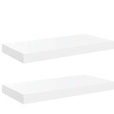  Plutajuće zidne police 2 kom sjajne bijele 50 x 23 x 3,8 cm MDF | Eponuda.com