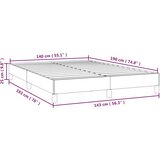  Okvir za krevet bez madraca tamnosmeđi 140 x 190 cm od tkanine | shoptok.hr