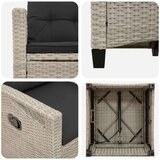  Vrtni Stol 2 pcs Svetlo siva in temno siva 56 x 60 x 112 cm, (5000285828) | Shoptok.si