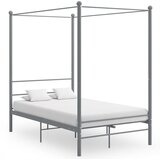  Okvir za krevet s nadstrešnicom sivi metalni 120 x 200 cm | shoptok.hr