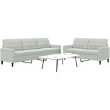  2-dijelni set sofa s jastucima svjetlosivi baršunasti | shoptok.hr