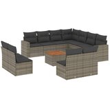  12-dijelni set vrtnih sofa od poliratana s jastucima sivi | shoptok.hr