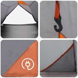  Tunelski šator Siva i narančasta 4 osobe - Siva i narančasta Za 4 osobe | shoptok.hr