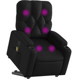  Masažni naslonjač na podizanje od umjetne kože crni | shoptok.hr