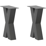 vidaXL Noge kavne mizice v obliki črke X 2 kosa Antracit 28x(42-43) cm | Shoptok.si
