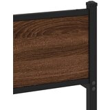 Metalni Kovinski posteljni okvir brez vzmetnice rjavi hrast 200x200 cm, (21610414) | Shoptok.si