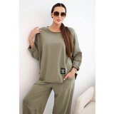 Kesi Włoski Cotton set sweatshirt + pants light khaki Cene