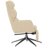  Stol za sproščanje z oporo za noge krem blago, (20699406) | Shoptok.si