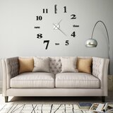  3D zidni sat moderni dizajn 100 cm XXL crni | shoptok.hr