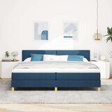  Box Spring Postelja z Vzmetnico Modra 200x200 cm Tkanina, (22081224) | Shoptok.si