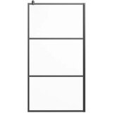 Pregrada za tuširanje 100 x 195 cm s mutnim staklom ESG crna | Eponuda.ba