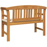  Klupa s ružama s jastukom Krem bijela 114 x 46 x 82,5 cm | shoptok.hr