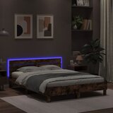  Okvir za krevet s uzglavljem i LED boja hrasta 140x200 cm | shoptok.hr
