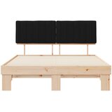  Krevetni okvir s tapiciranim uzglavljem Crna 160 x 200 cm | shoptok.hr