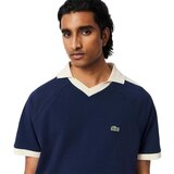 Lacoste Classic Fit Pique Panel Polo Shirt Midnight Blue Plava | shoptok.hr