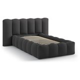 Micadoni antracitno siva oblazinjena postelja s prostorom za shranjevanje z letvenim dnom 90x200 cm lupine – | Shoptok.si