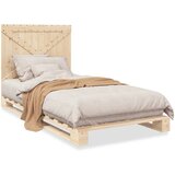 vidaXL Posteljni okvir z vzglavjem 100x200 cm trdna borovina | Shoptok.si
