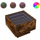  Bočni stolić LED boja hrasta 40 x 40 x 30 cm konstruirano drvo | shoptok.hr