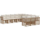  Set vanjskih sofa Prirodna i krema bijela Poliester - Prirodna i kremasto bijela bez stola | shoptok.hr