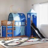 The Living Store Pograd s toboganom in zavesami moder 90x190 cm - Pograd, (21625342) | Shoptok.si