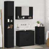  Set namještaja za kupaonicu 4 kom. Crna 35 x 30 x 192 cm | shoptok.hr