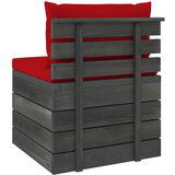  Garnitura iz palet 2-delna z blazinami trdna borovina | Shoptok.si