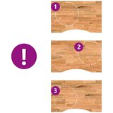 vidaXL Mizna plošča rjava 80x50x2,5 cm trdna hrastovina pravokotna | Shoptok.si