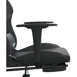  Igraća stolica od umjetne kože s osloncem za noge Crna i siva | shoptok.hr