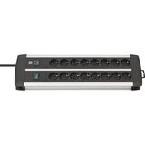 Brennenstuhl Letev s 16 vtičnicami Premium-Alu-Line, z 2 stikaloma, srebrne / črne barve | Shoptok.si