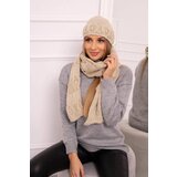 Kesi Women's set with scarf Adrianna K417 dark beige Cijene