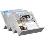  Regal za revije Betonsko siva 53 x 40 x 28,5 cm Konstruiran les, (5000214270) | Shoptok.si