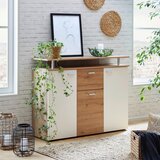 Mömax komoda leon, bela, barva hrasta | Shoptok.si